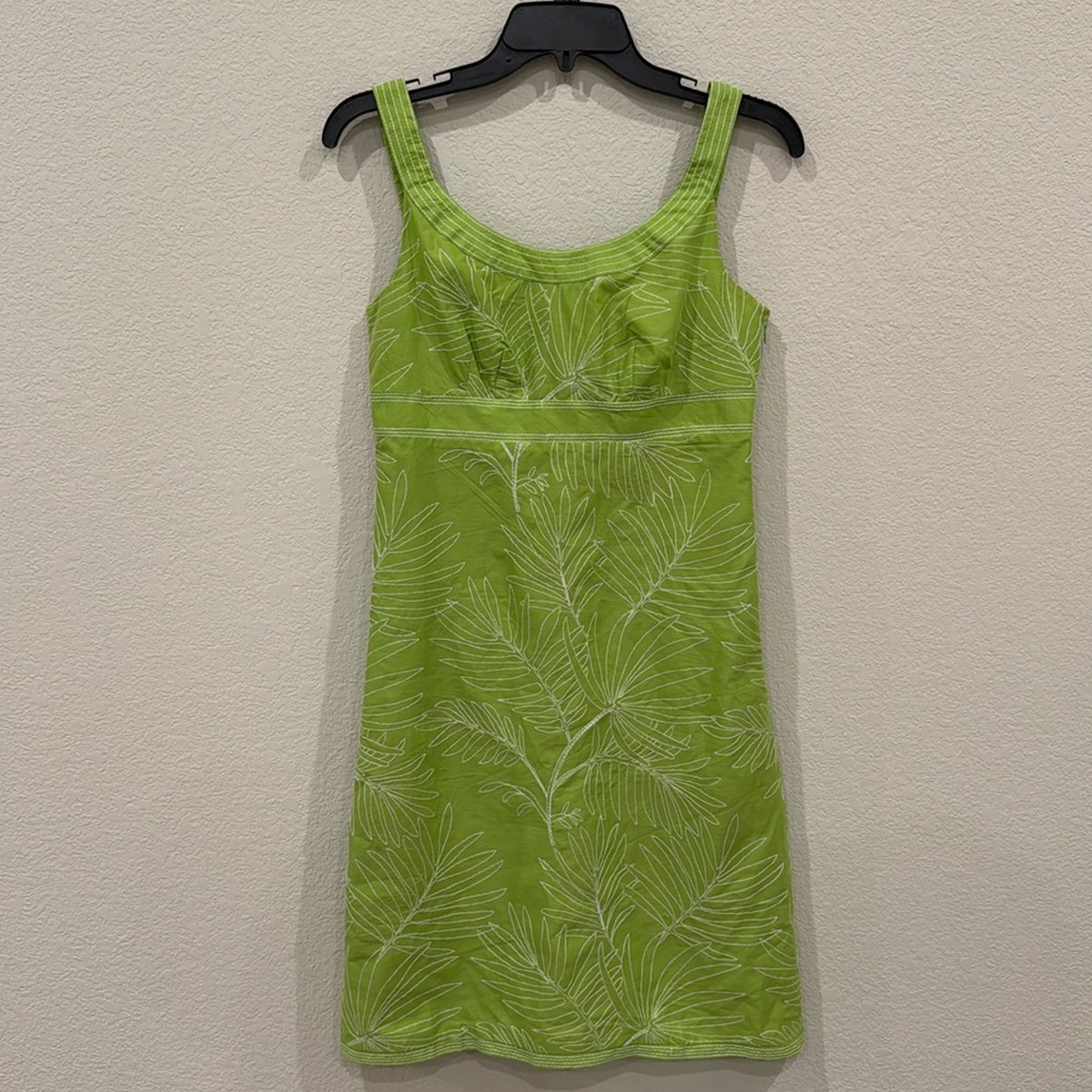Ann Taylor, Light Green & White Dress, Size 0